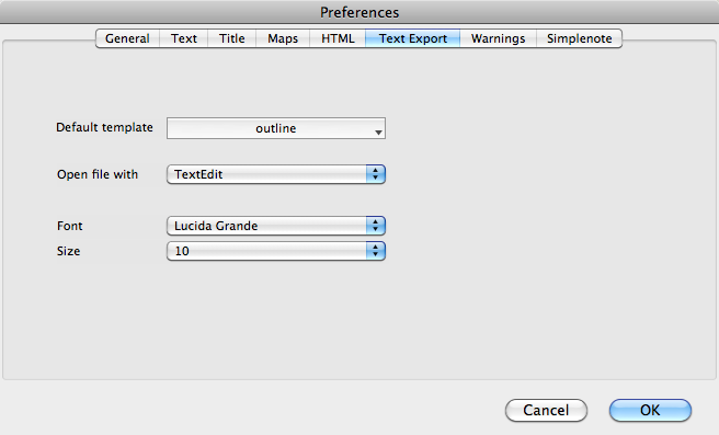 Text Export