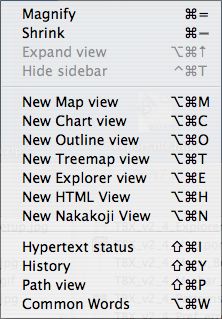 Views menu
